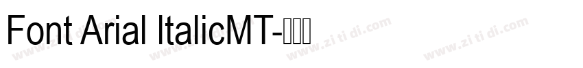 Font Arial ltalicMT字体转换